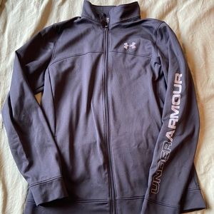 Boys black under armour zip up